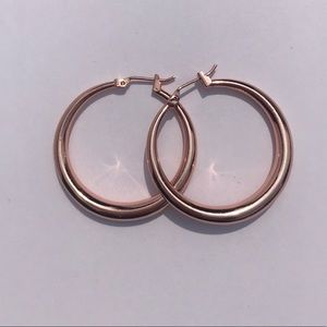 Earrings Hoops, 18k Rose Gold Plated Hoop